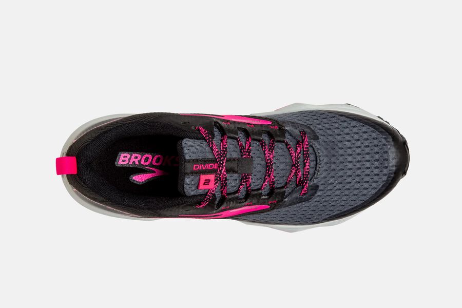 Brooks Divide 2 Trail Running Shoes Womens Black/Pink 395748-GVH